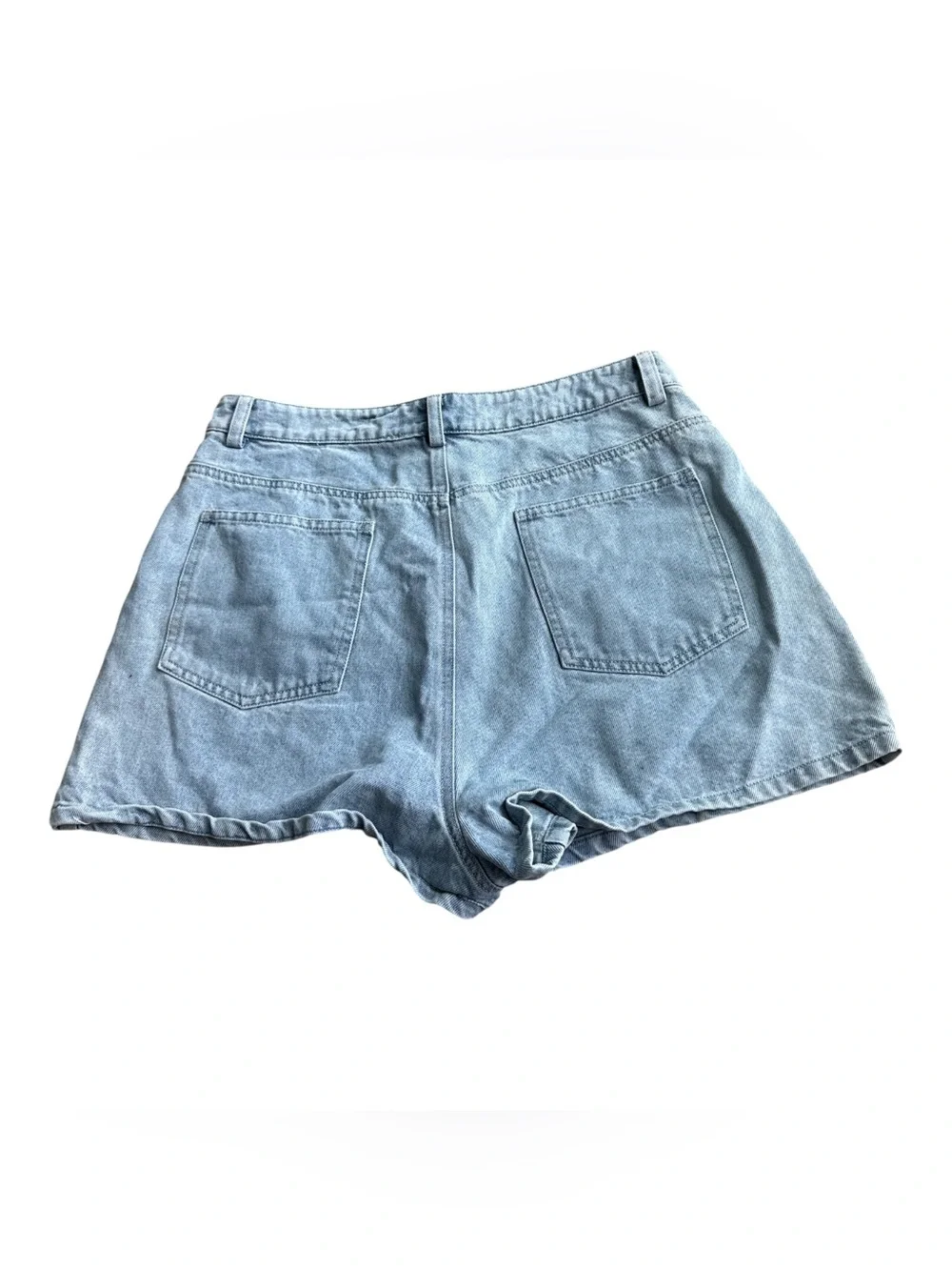 Altard State High-Waist Light Blue Denim Cargo Shorts - Picture 2 of 4